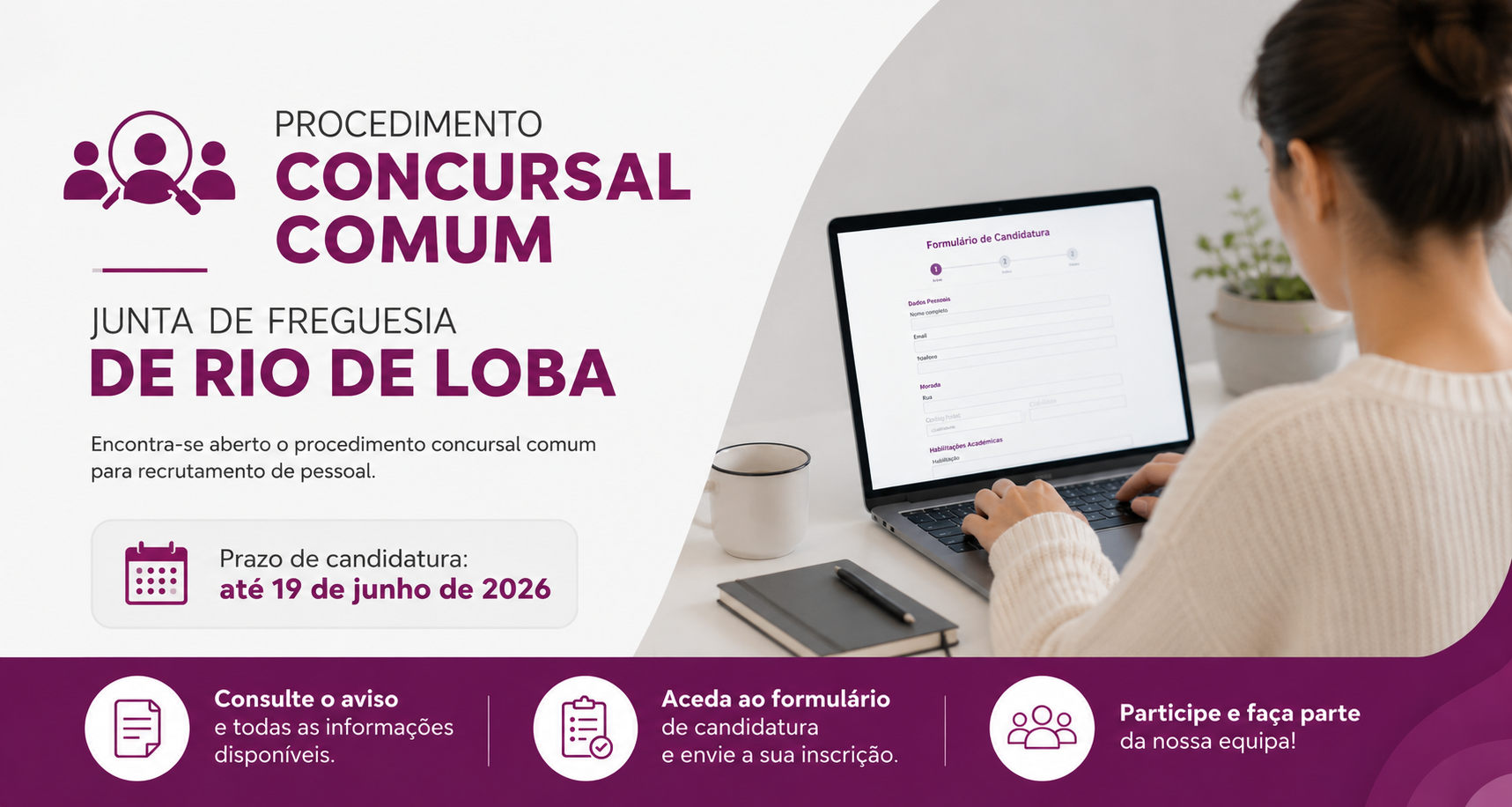 Procedimento Concursal Comum – Junta de Freguesia de Rio de Loba