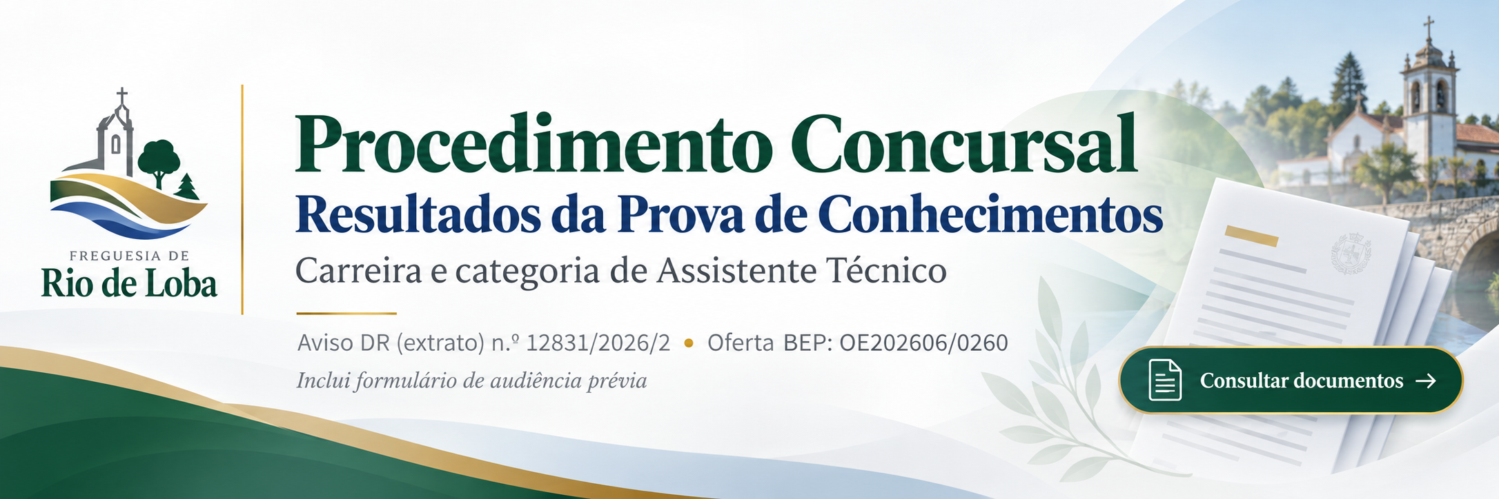 Procedimento Concursal – Resultados da Prova de Conhecimentos
